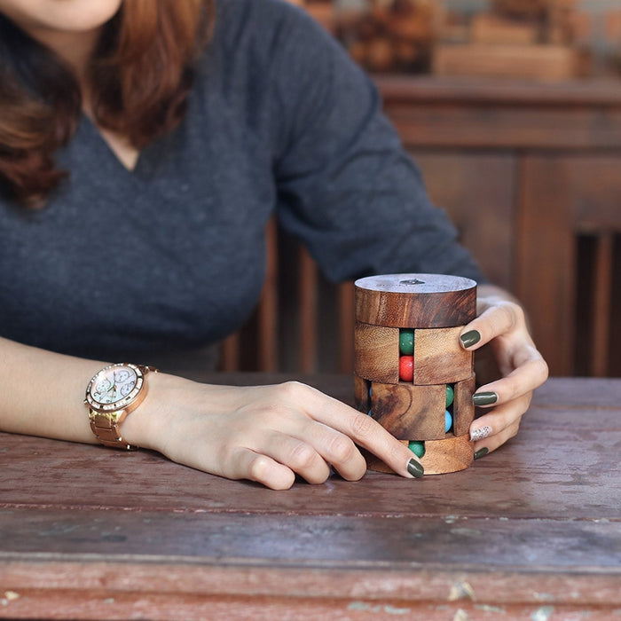 SPINNING DRUM | 10 cm | Monkeypod Wood