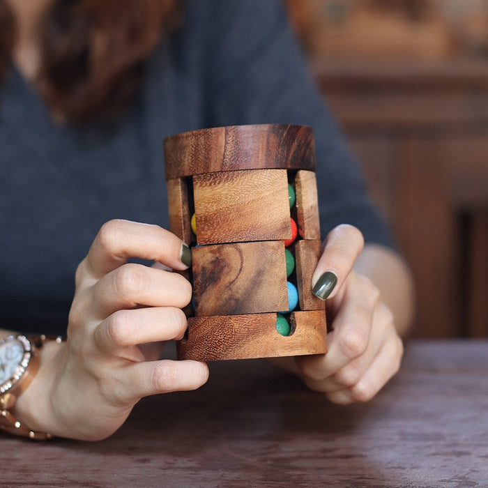SPINNING DRUM | 10 cm | Monkeypod Wood