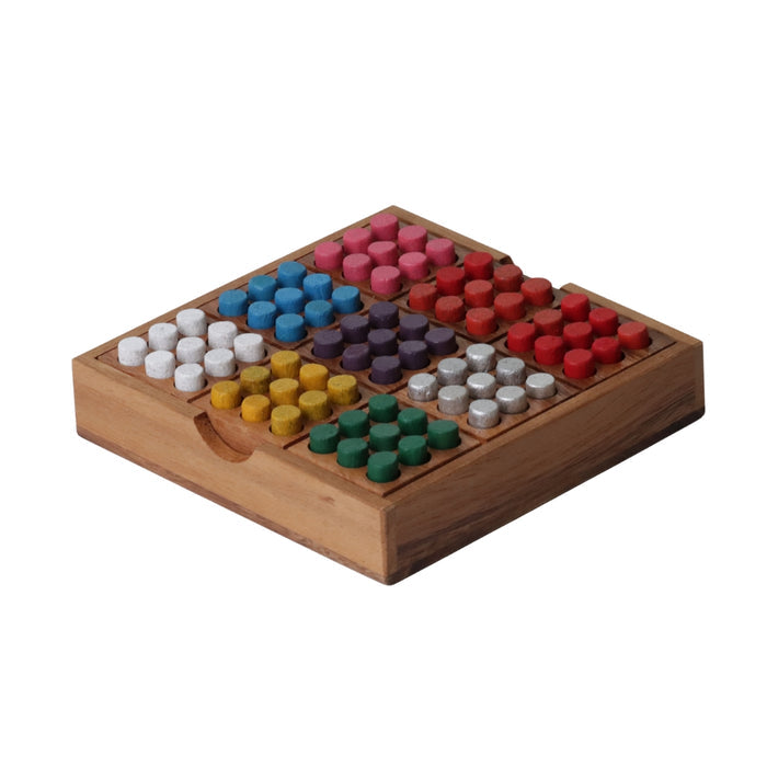 SUDOKU | 14 cm Board | Multi Colour | Solid Wood