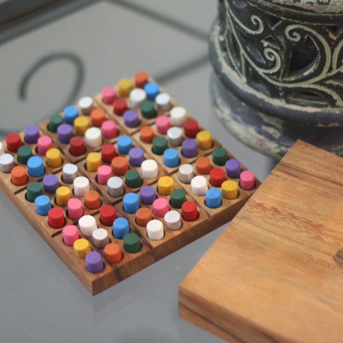 SUDOKU | 14 cm Board | Multi Colour | Solid Wood