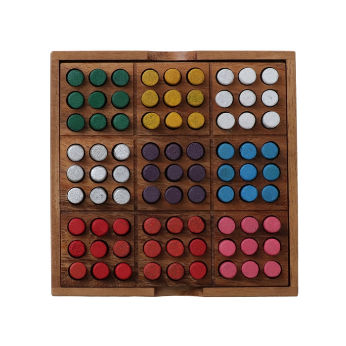 SUDOKU | 14 cm Board | Multi Colour | Solid Wood