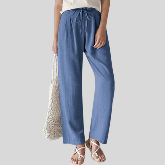Suvi - Drawstring Straight-Leg Trousers