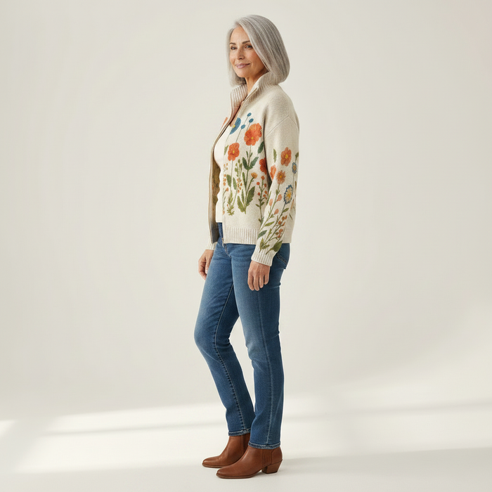 Suvi - Wildflower Zip-Through Bomber