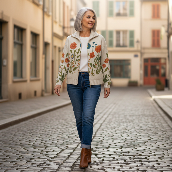 Suvi - Wildflower Zip-Through Bomber