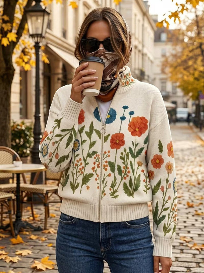 Suvi - Wildflower Zip-Through Bomber