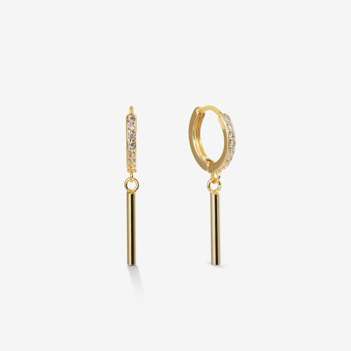 Taika | Gold-Plated Dangle Bar Earrings