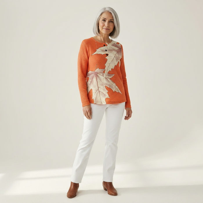 Taina - Maple Leaf Waffle Henley