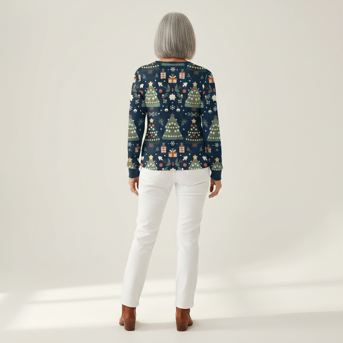 Talvi - Midnight Christmas Waffle Henley
