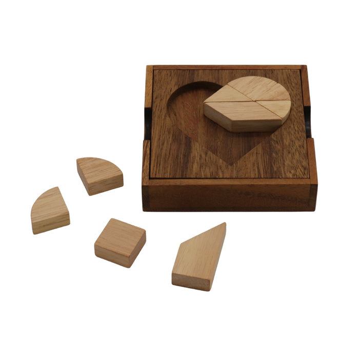 TANGRAM  HEART | 12 cm | Solid Wood | 9 Pieces
