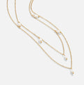 Tanja | Gold-Plated Layers Necklace with Modern Link