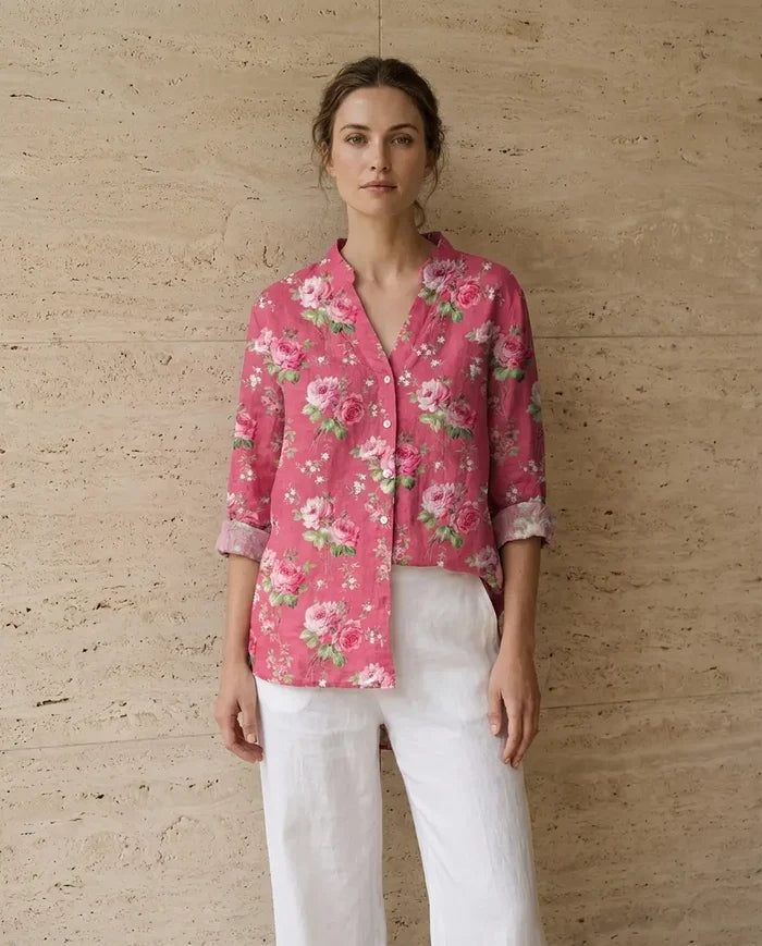 Tara | Linen Elegant Summer Blouse