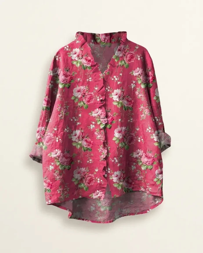 Tara | Linen Elegant Summer Blouse