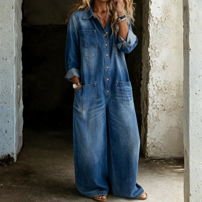 Tarja - Relaxed Denim Jumpsuit