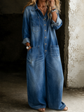 Tarja - Relaxed Denim Jumpsuit