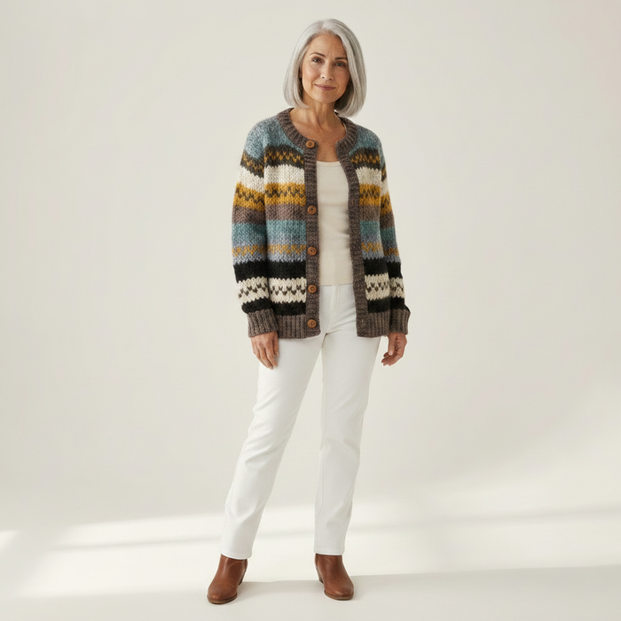 Tellervo - Multi-Stripe Cardigan