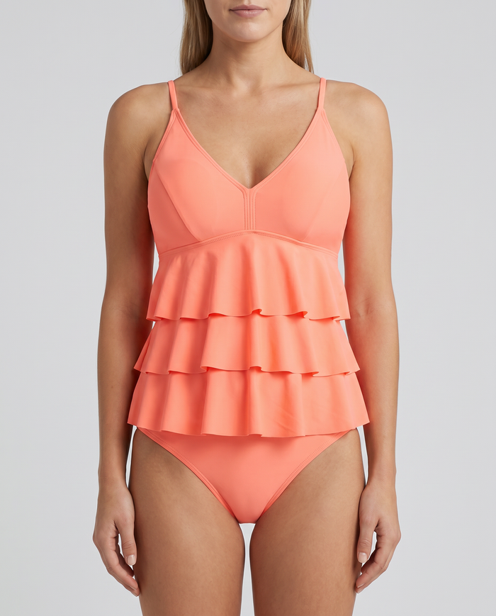 Teresa | Plain with Ruffle Detail Swimsuit
