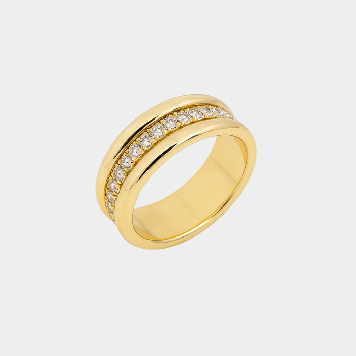 Tereza | Zirconia Elegant Ring with Double Setting
