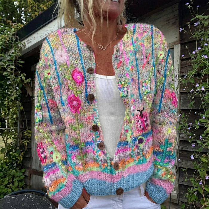 Terhi - Pastel Watercolour Cardigan