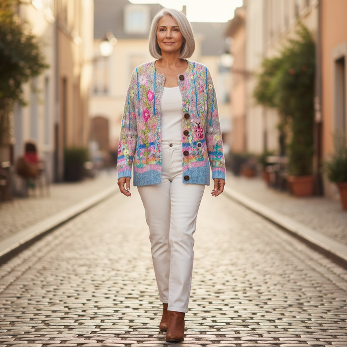 Terhi - Pastel Watercolour Cardigan