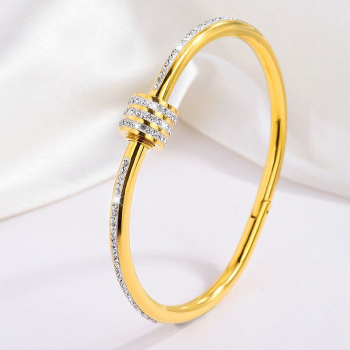 Tessandra | Gold-Plated White Virelli Bracelet