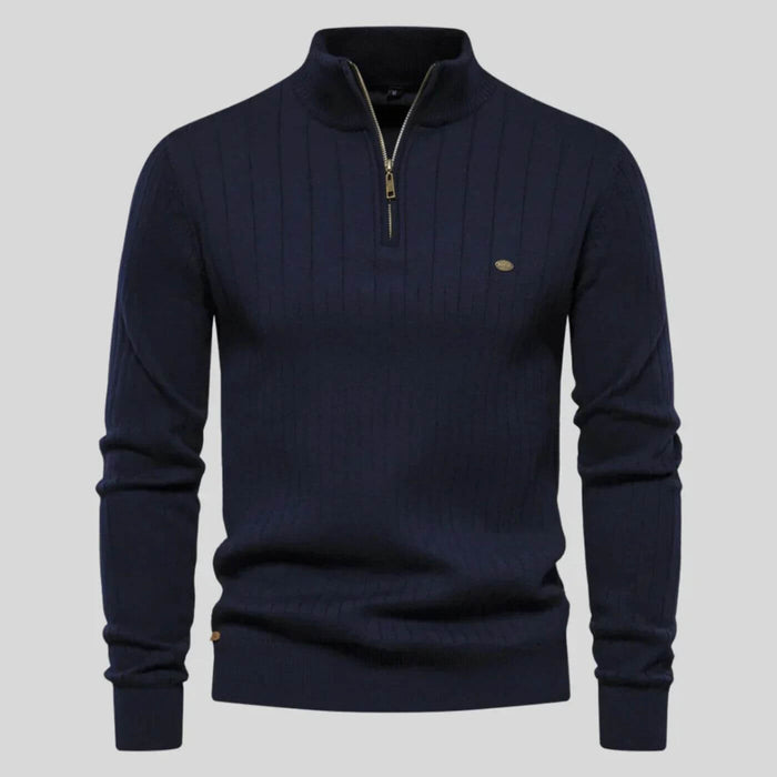 Textured Half-Zip Jumper