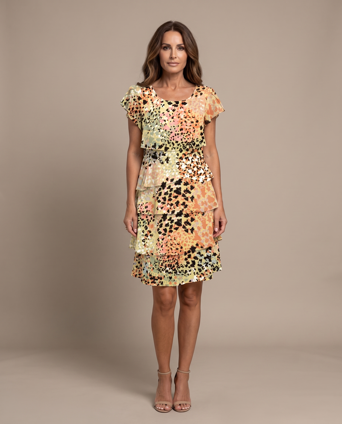 Theresa printed midi dress - full length editorial