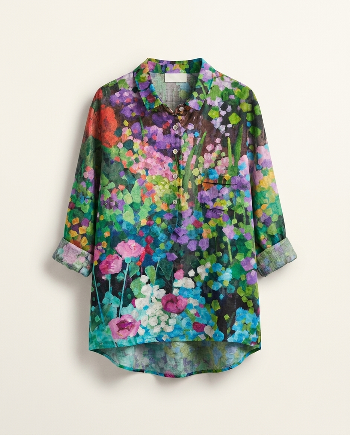Therese | Linen Elegant Summer Blouse