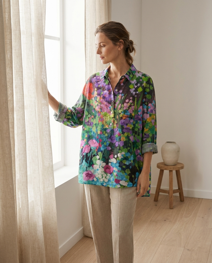 Therese | Linen Elegant Summer Blouse