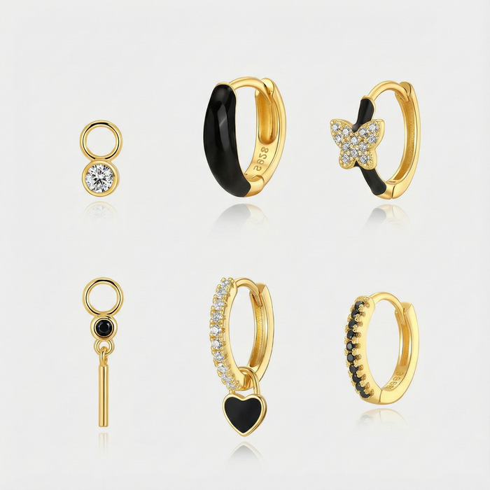 Theresia | Gold-Plated Earrings with Delicate Curve