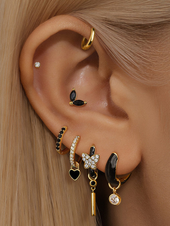 Theresia | Gold-Plated Earrings with Delicate Curve