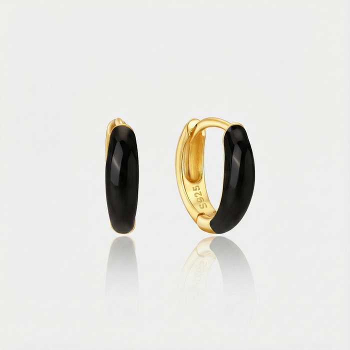 Theresia | Gold-Plated Earrings with Delicate Curve