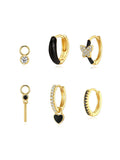 18K Gold-Plated / Earring Set (6 pieces)