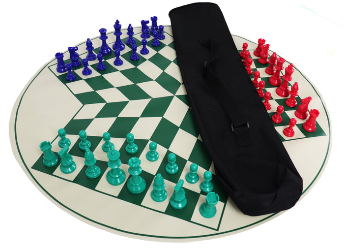Three-Player Chess Set | Green Board