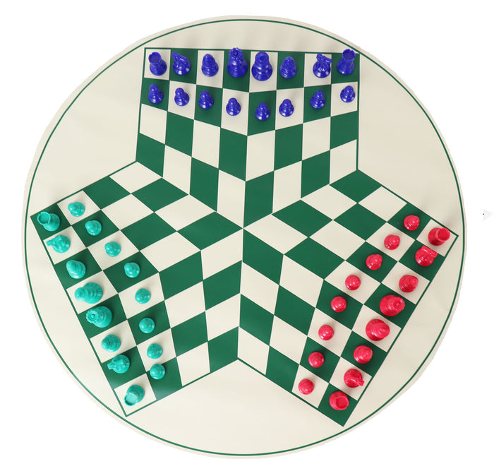 Three-Player Chess Set | Green Board