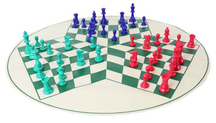 Three-Player Chess Set | Green Board