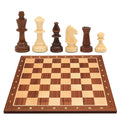 TIMELESS (Polish knight) | Chinese Cherry Pieces, 90mm King | Mahogany & Maple chess board | 55mm Squares