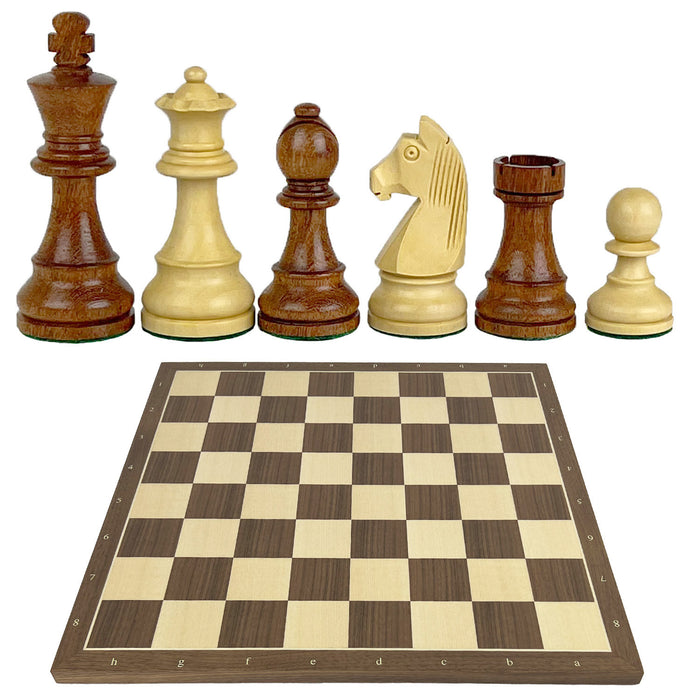 TIMELESS | Walnut & Maple Board with Notation | 50mm Squares