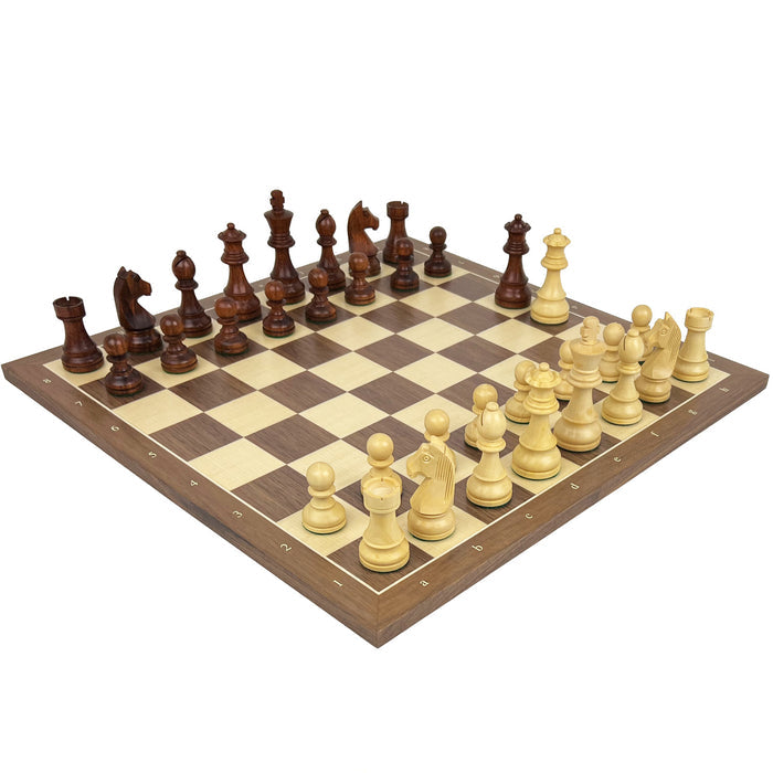 TIMELESS | Walnut & Maple Board with Notation | 50mm Squares
