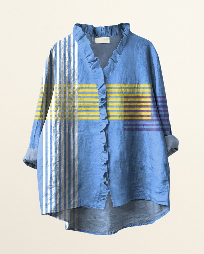 Tina | Linen Elegant Summer Blouse