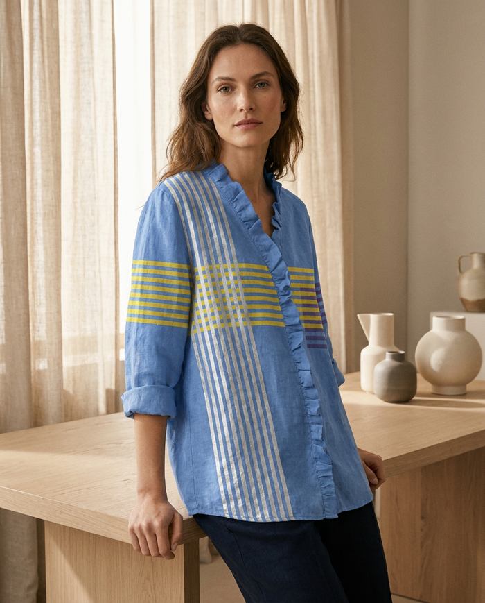 Tina | Linen Elegant Summer Blouse