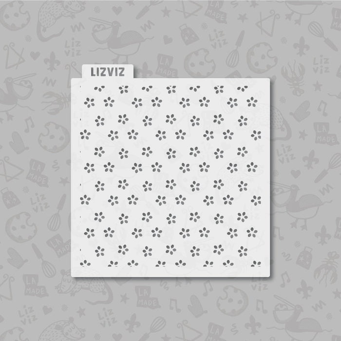 Tiny Flower cookie stencil