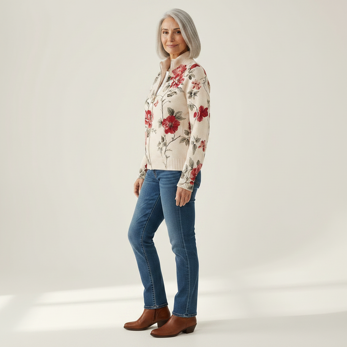 Toini - Vintage Rose Zip Bomber