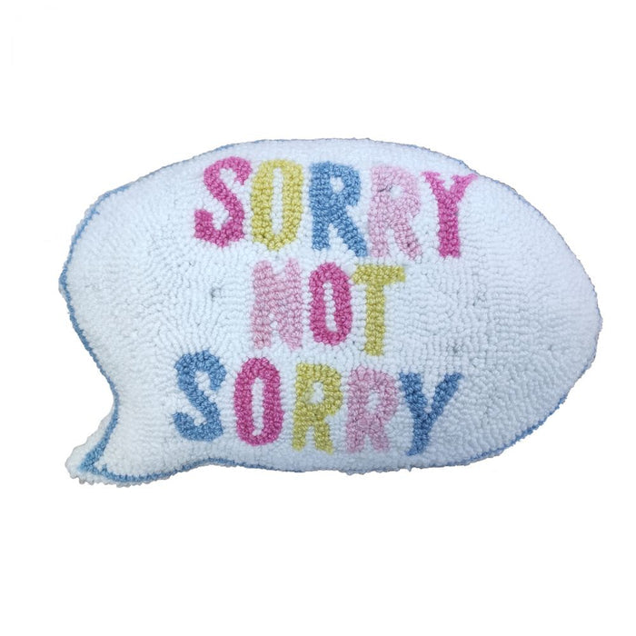 Totalee Gift Sorry Not Sorry Hooked Pillow