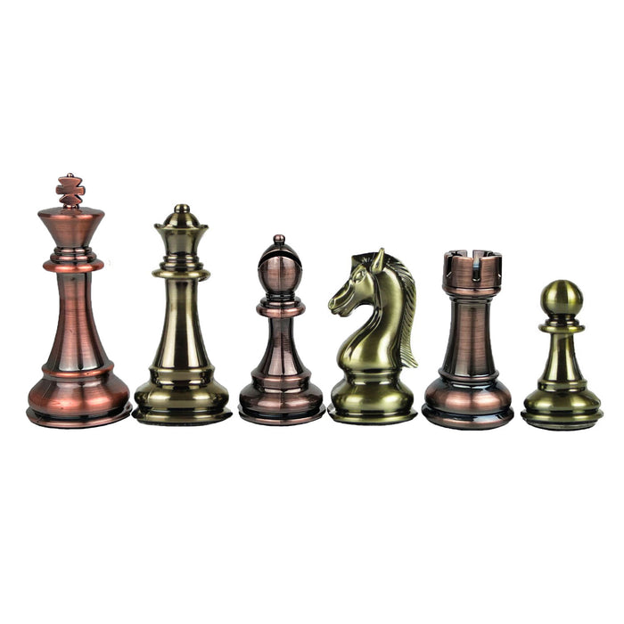Traditional copper & brass finish pieces & Leather board | 55mm Squares