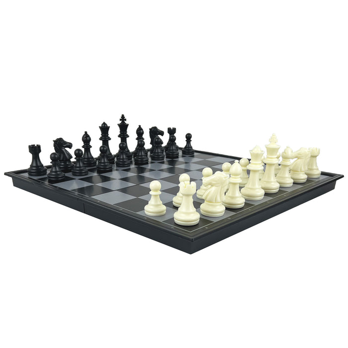 Travel Chess & Checkers Set | Plastic | Magnetic | Folding | 31cm