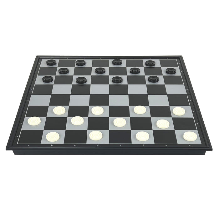 Travel Chess & Checkers Set | Plastic | Magnetic | Folding | 31cm