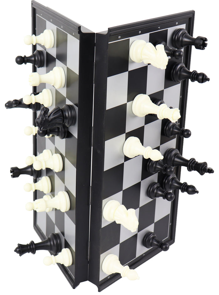 Travel Chess & Checkers Set | Plastic | Magnetic | Folding | 31cm