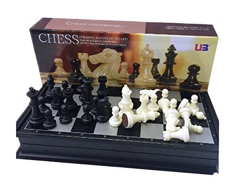 Travel Chess & Checkers Set | Plastic | Magnetic | Folding | 31cm