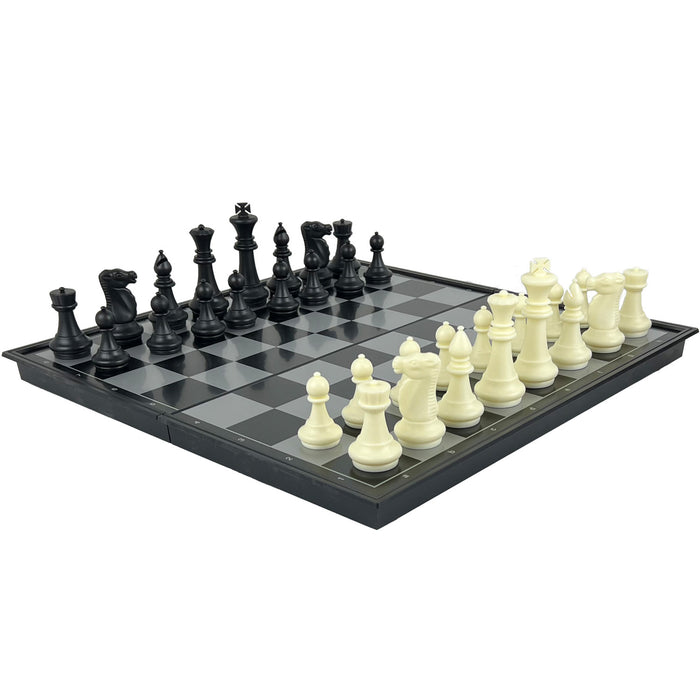 Travel Chess & Checkers Set | Plastic | Magnetic | Folding | 36cm