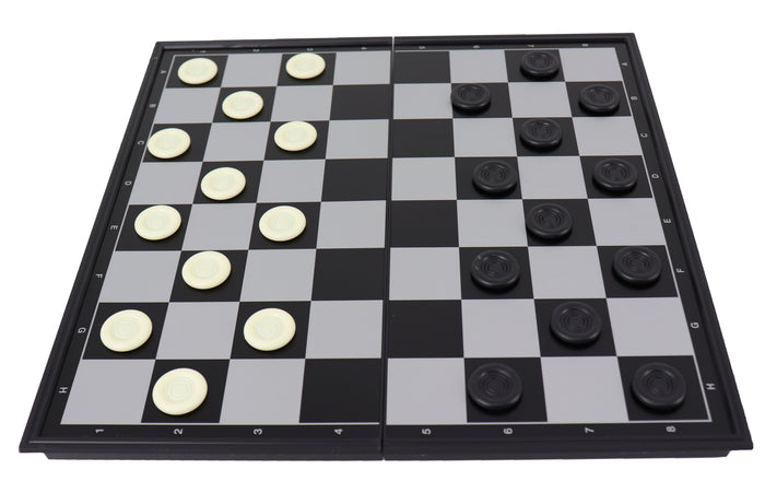 Travel Chess & Checkers Set | Plastic | Magnetic | Folding | 36cm